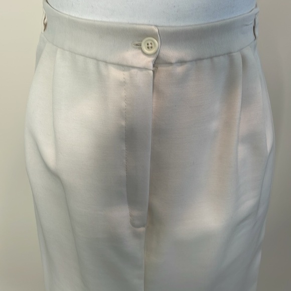 Handmade Vintage White Pleated Midi Skirt. Y2K - Picture 3 of 10